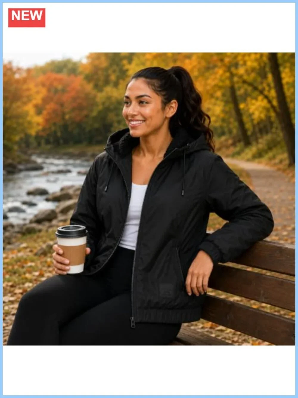 Women's Sherpa Lined Windbreaker Jacket, Water Resistant